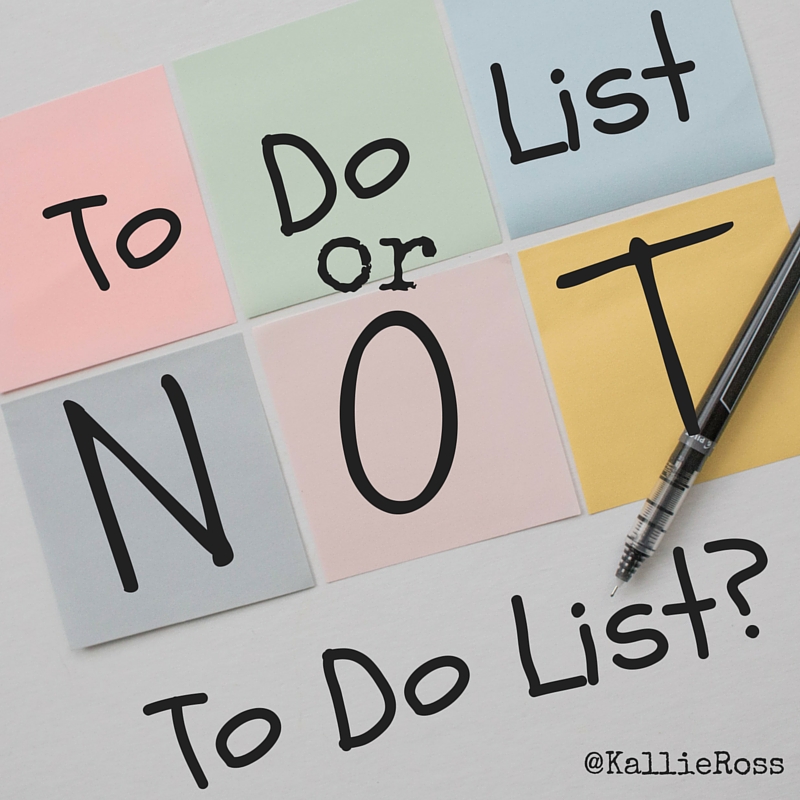 To Do Lists Or Not To Do Lists?